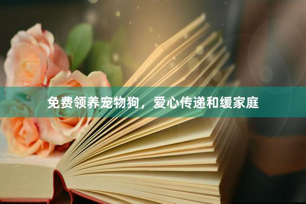 免费领养宠物狗，爱心传递和缓家庭