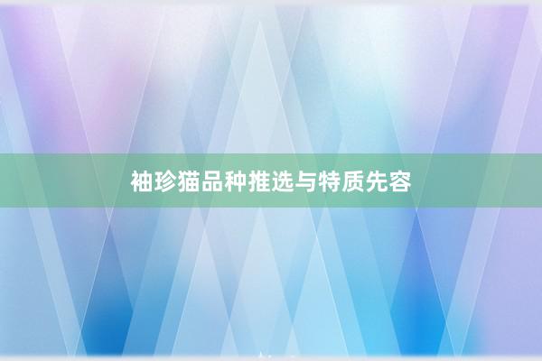 袖珍猫品种推选与特质先容